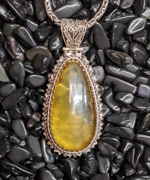 Brilliantly Translucent Himalayan Honey Amber Pendant on Sale