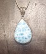 Larimar Silver Drop with Detailed Artwork Online now