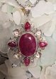 Magnificent Flower Ruby Pendant Hot on Sale