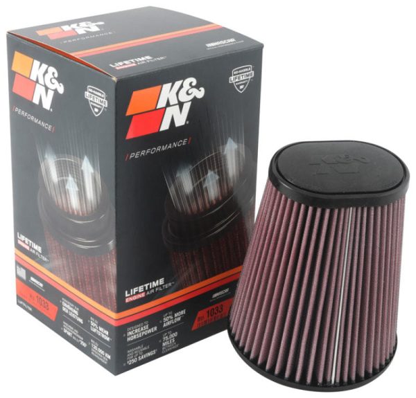 K&N Universal Clamp-On Air Filter 3-1 2in 10 Degree Flange 5-3 4in B 4-1 2in x 3-1 4in T 7in H Cheap