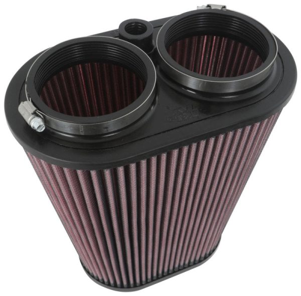 K&N Universal Clamp-On Air Filter 3-1 8in Dual FLG  8-7 8in X 5-3 16 B 6-1 4in X 4IN T, 9inH W STUD For Discount