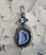 Beautifully Crafted Druzy and Blue Topaz Pendant Online