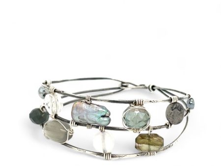 Gemstone Collection Cuff Bracelet B406 Cheap