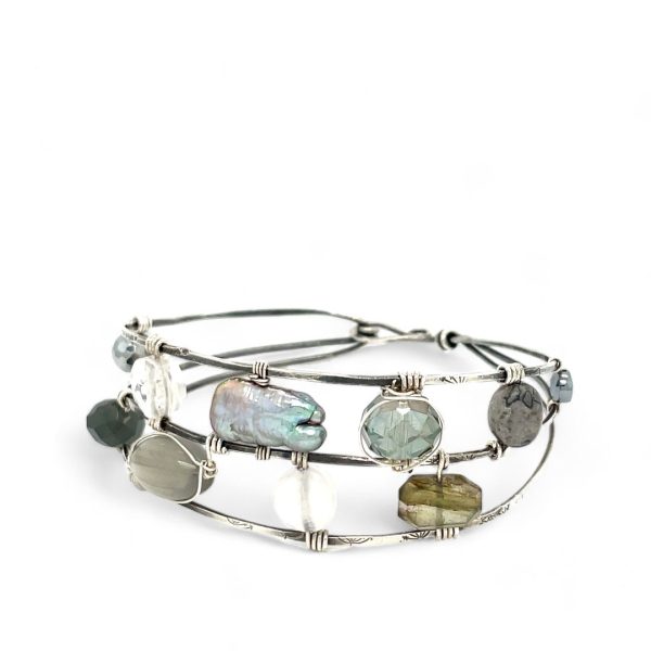 Gemstone Collection Cuff Bracelet B406 Cheap