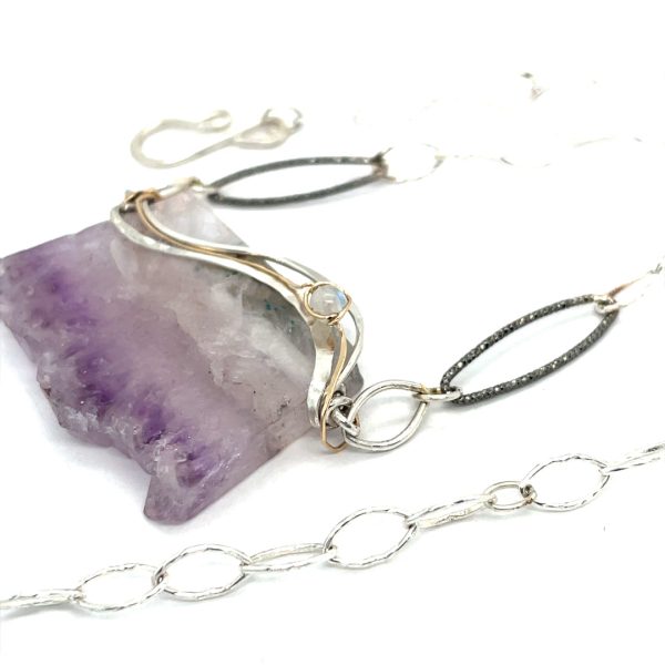 Live Edge Amethyst Necklace 83270N Discount