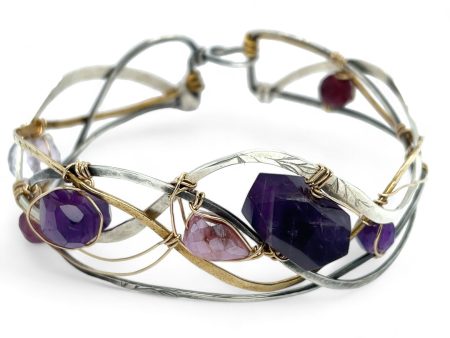 Amethyst Wave Bracelet B402 Hot on Sale