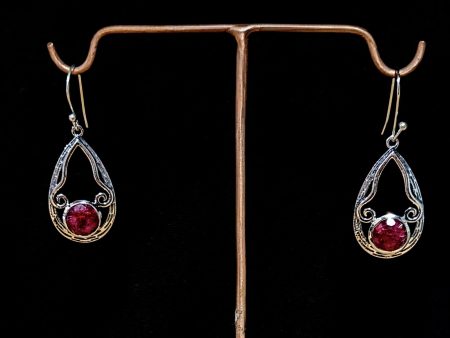 Elegant Ruby Teardrop Earrings Online Sale