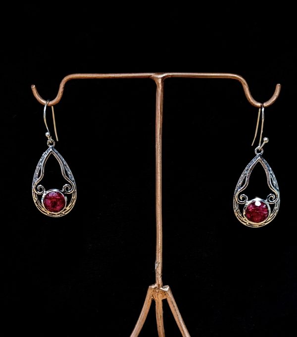 Elegant Ruby Teardrop Earrings Online Sale