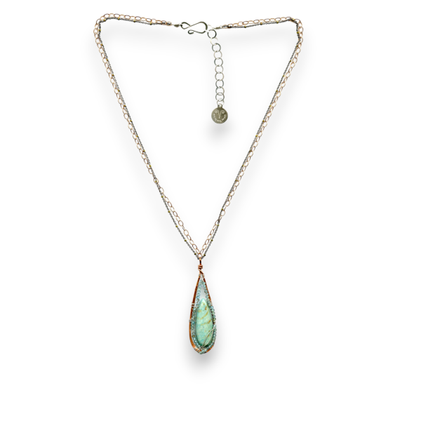 Amazonite Narrow Drop Necklace For Cheap