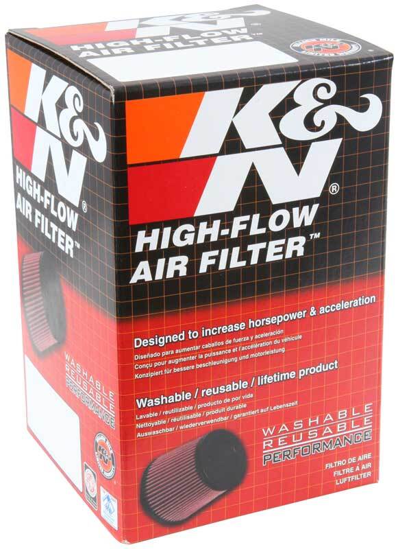 K&N Universal Clamp-On Air Filter - 2 1 4in 10 DEG FLG 3 1 2in OD 6in H For Cheap