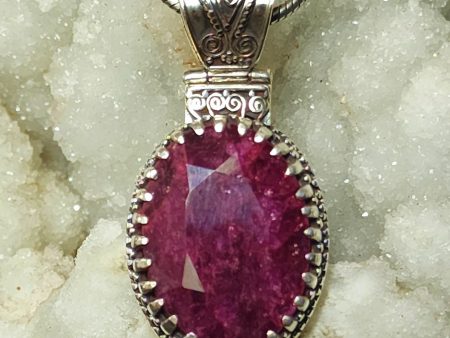 Oval Ruby Pendant Online now