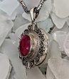 Beautiful Scrolled Ruby Pendant Fashion