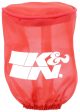 K&N Drycharger Air Filter Wrap - Round Straight - Red Closed Top 3in Inside Dia x 4in Height For Sale