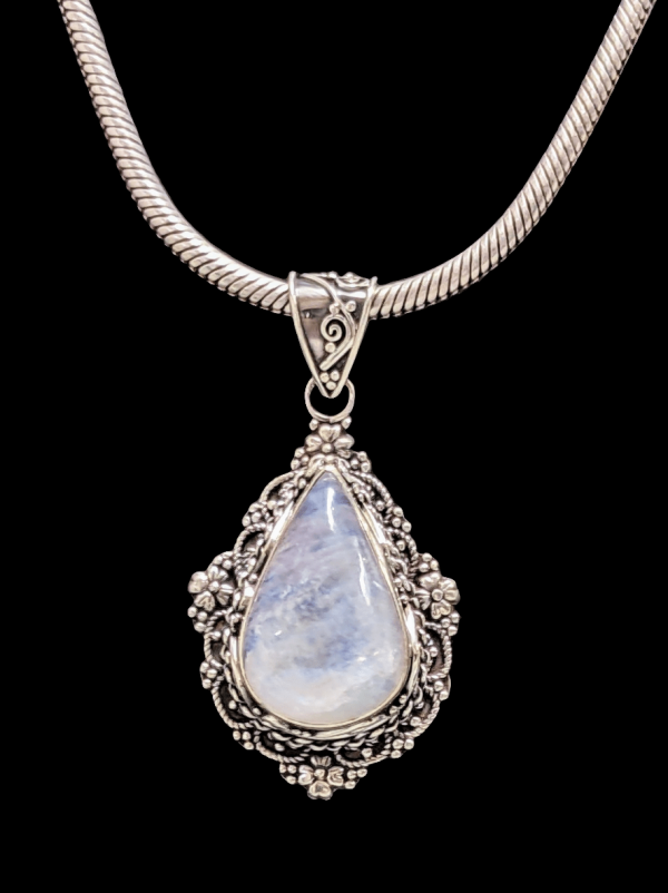 Mystical Moonstone with Exquisite Scrollwork Cheap