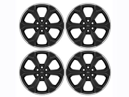 Ford Racing 2024 F-150 22in Wheel Kit - Black w Machined Face Supply