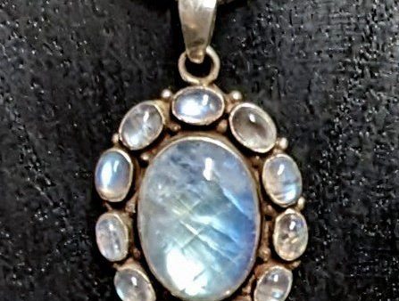 Ethereal Moonlight of Moonstone Pendant For Sale