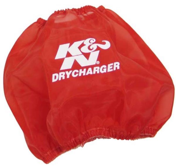 K&N Round Tapered Drycharger Air Filter Wrap Red 7.5in Base ID   4.5in Top ID   6in Height Discount