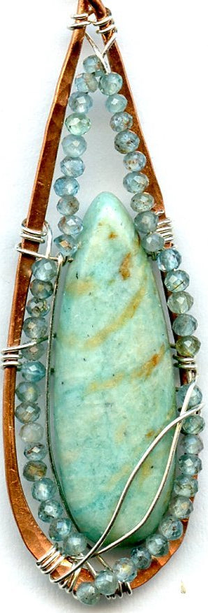 Amazonite Narrow Drop Necklace For Cheap